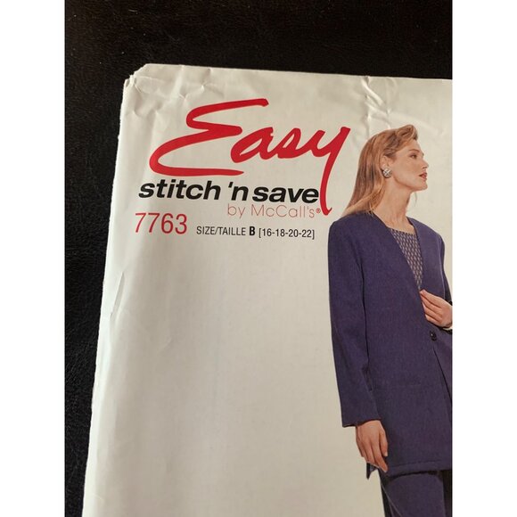 McCall's Misses Coat Shirt Pant Skirt Shorts Sewing Pattern Sz 16 - 22 7763 - Un - Picture 3 of 9